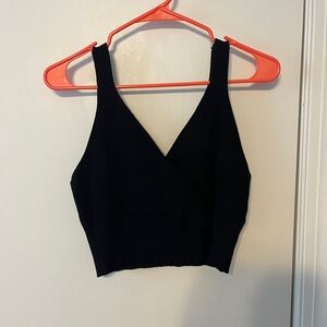Altar'd State Black V-Neck Crop Top